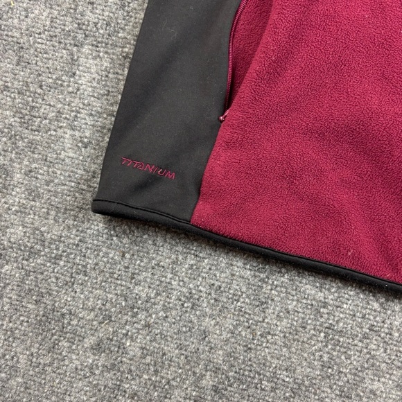 COLUMBIA Women’s Titanium Maroon/Black Fleece Vest Size: Large - Picture 4 of 8